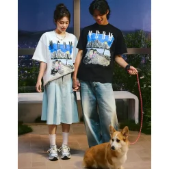 MEDM x Newmasus Night Scene Graffiti T-Shirt White