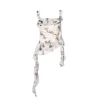 MeliMosa Butterfly Printed Ribbon Chiffon Top