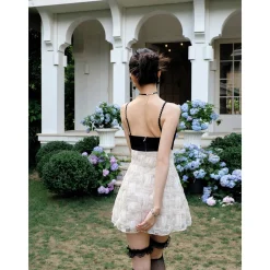 MeliMosa Color Contrast Patchwork Slip Dress