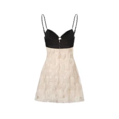 MeliMosa Color Contrast Patchwork Slip Dress