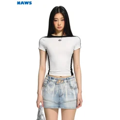 NAWS Color Blocked Slim-Fit Knit Tee