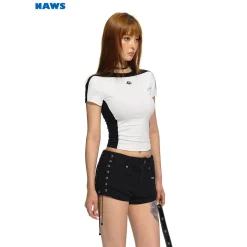 NAWS Color Blocked Slim-Fit Knit Tee