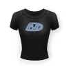 NAWS Denim Embroidered Logo Knit Tee Black