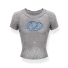 NAWS Denim Embroidered Logo Knit Tee Grey