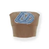 NAWS Embroidered Denim Logo Knit Tube Top Vest Brown