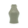 NAWS Jacquard Logo Sleeveless Halter Knit Vest Green
