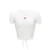 NAWS Little Flying Sleeve Lace-Up Backless Knit Tee