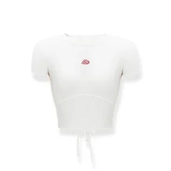 NAWS Little Flying Sleeve Lace-Up Backless Knit Tee