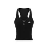 NAWS U-Neck Metal Buckle Slim Vest Black