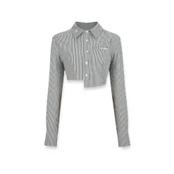 NotAwear Asymmetrical Zebra Striped Shirt
