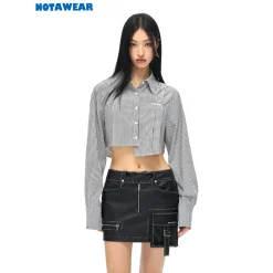 NotAwear Asymmetrical Zebra Striped Shirt