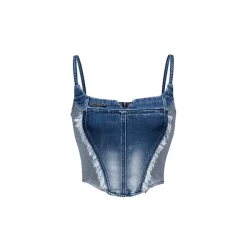 NotAwear Color Blocked Destroyed Denim Vest