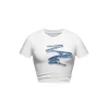 NotAwear Denim Patchwork Slim Tee White
