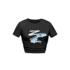 NotAwear Denim Patchwork Slim Tee Black