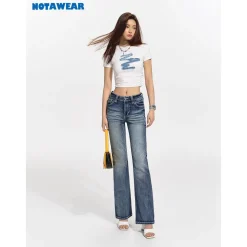 NotAwear Denim Patchwork Slim Tee White