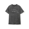 NotAwear Destroyed Sweat Logo Tee Washed Grey