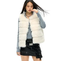 NotAwear Eco-Friendly Fur Vest White