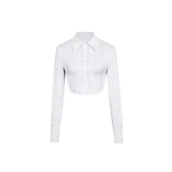 NotAwear Elastic Textured Short Shirt White