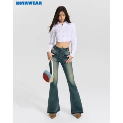 NotAwear Elastic Textured Short Shirt White