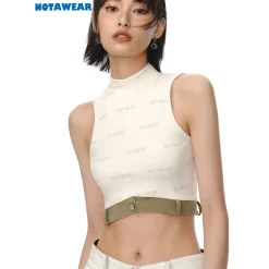 NotAwear Full Printed Logo Buckle Vest Top
