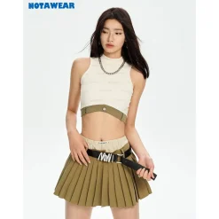 NotAwear Full Printed Logo Buckle Vest Top