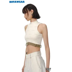 NotAwear Full Printed Logo Buckle Vest Top