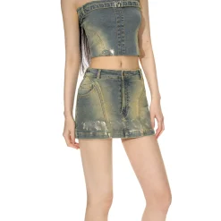 NotaWear Gradient Elastic Denim Vest
