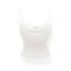 NotaWear Logo Embroidery Lace Patchwork Vest White