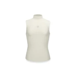 NotAwear Logo Embroidery Turtleneck Woolen Vest White