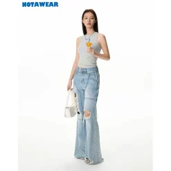 NotAwear Logo Embroidery Backless Knit Vest