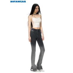 NotaWear Logo Embroidery Lace Patchwork Vest White