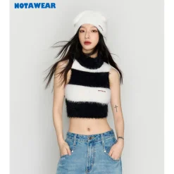 NotAwear Mink Sweater Striped Knitted Vest