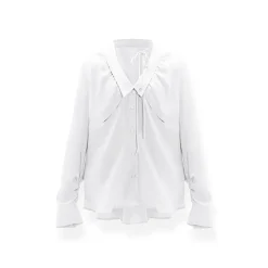 NotaWear Modern Cozy Wrinkled Oversize Shirt White