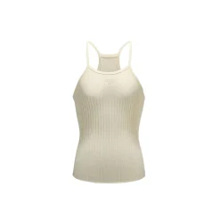 NotAwear Simple Logo Embroidery Knit Vest Cream