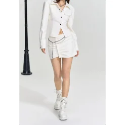 NotAwear Simple Woolen Shirt Top White