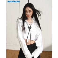 NotAwear Two-Way Cargo Short Shirt White