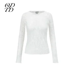 ODTD Hollow Lace Top White