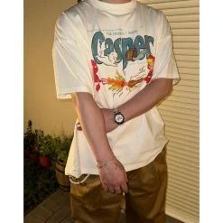 Purey Casper Cartoon Printed T-Shirt White