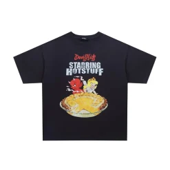 Purey Gluttonous Devil Kids Printed T-Shirt Black