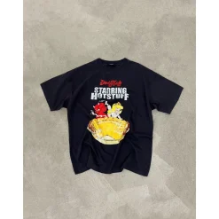 Purey Gluttonous Devil Kids Printed T-Shirt Black