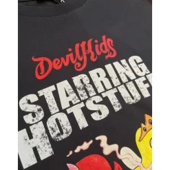 Purey Gluttonous Devil Kids Printed T-Shirt Black
