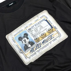 Purey Micky Mouse Licence Printed T-Shirt Vintage Black
