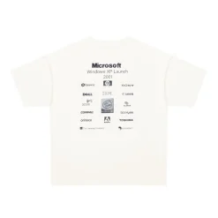 Purey Windows Logo Printed T-Shirt Vintage White