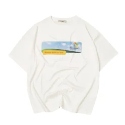Purey Windows Logo Printed T-Shirt Vintage White