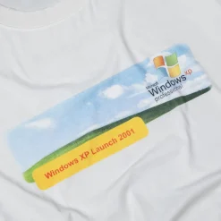 Purey Windows Logo Printed T-Shirt Vintage White