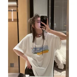 Purey Windows Logo Printed T-Shirt Vintage White