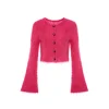 Rocha Roma Alpaca Knitted Lace Cardigan Pink
