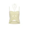Rocha Roma French-Style Butterfly Pleated Camisole Vest