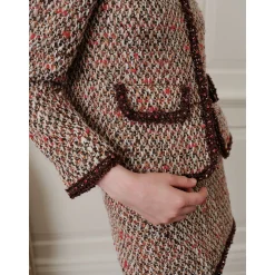 Rocha Roma Hand-Edge Drilled Tweed Jacket Brown