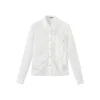 SomeSowe Bow Waisted Pleated Shirt White